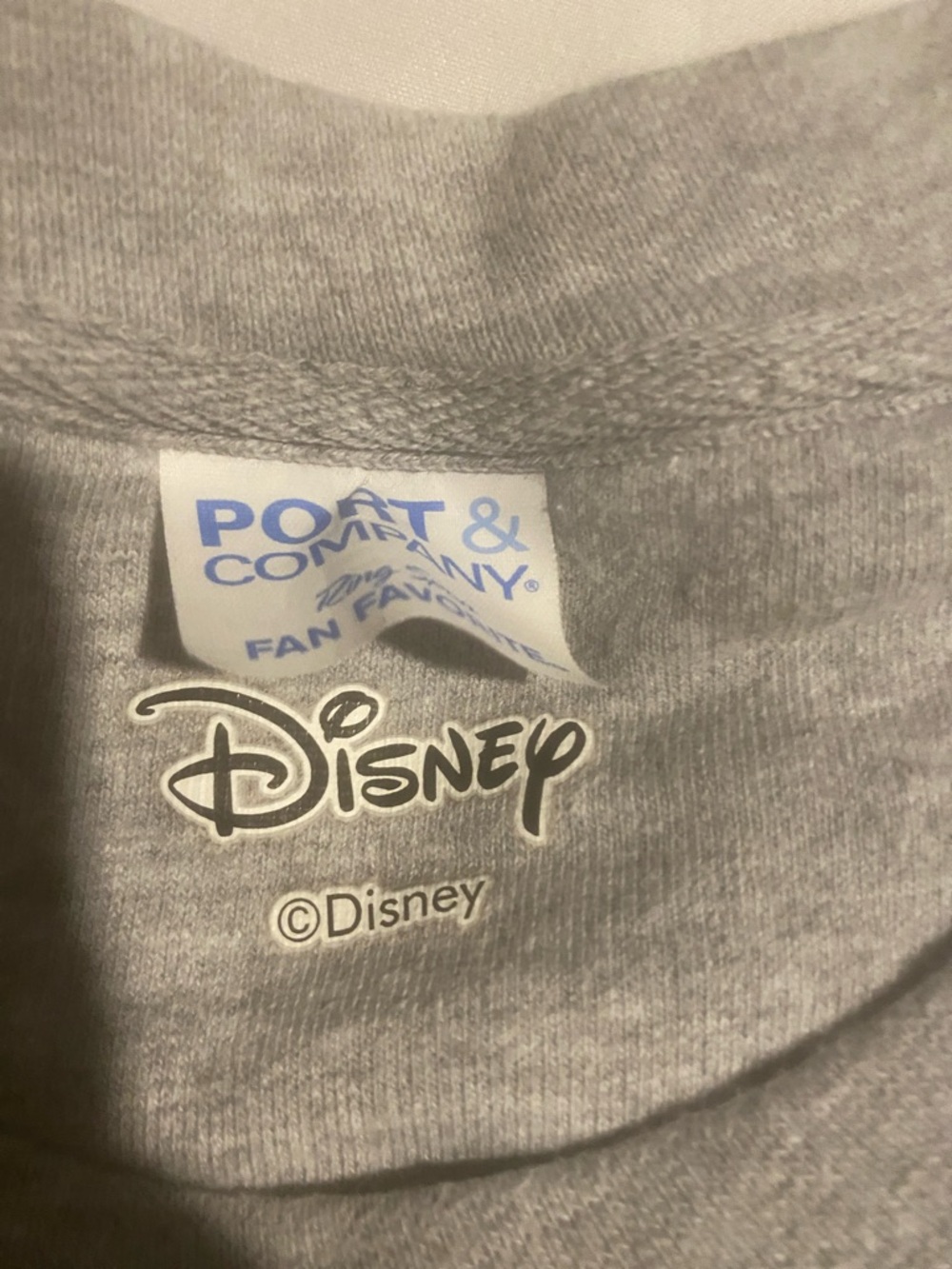 Disney Grey Logo Tee with Navy Tag Detail - Picture 2 of 3